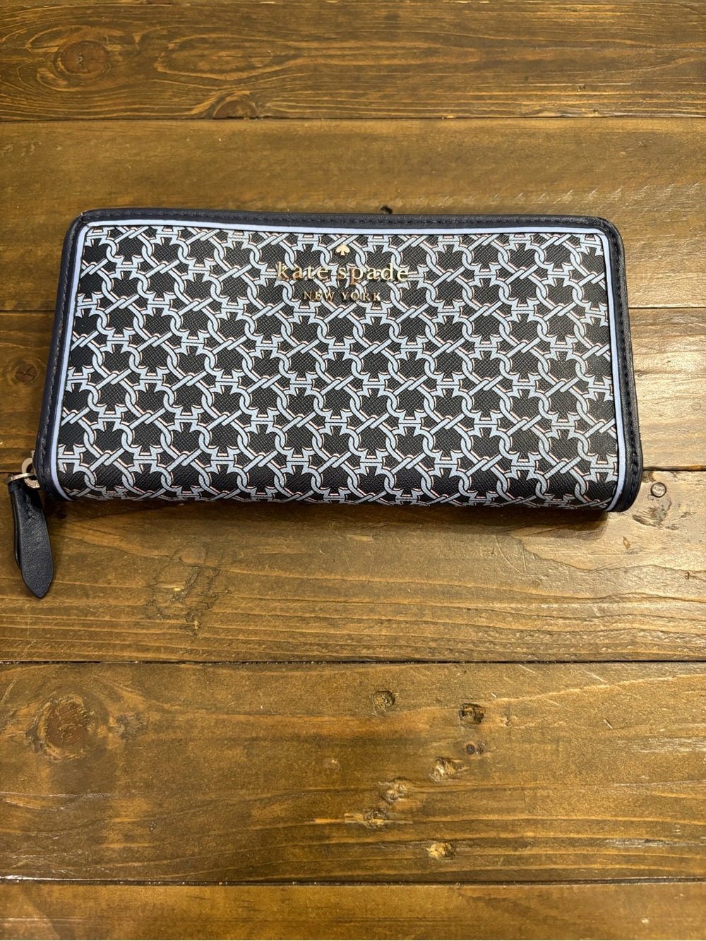 Kate Spade Continental Wallet in Spade Link Pattern